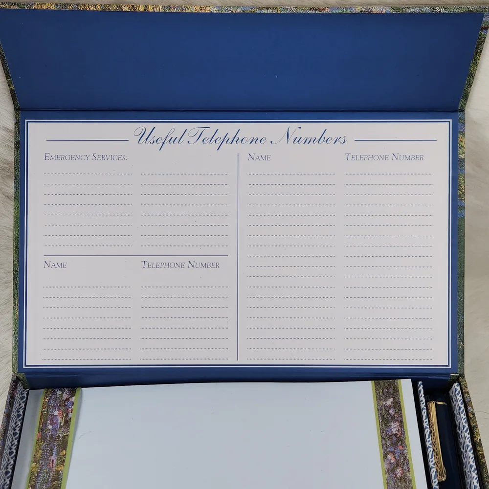 The Monet Desk Set, 20 Monet Cards, Stationery, envelopes & pen, ENGLAND, '98
